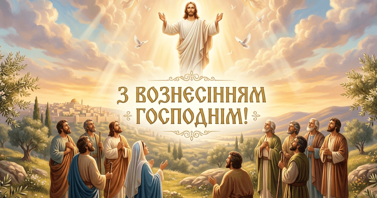 З Вознесінням Господнім! Красиві листівки та привітання – світлі слова та щирі вітання українською.