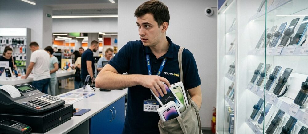Працівник магазину техніки в Дніпрі вкрав товарів на 120 тис. грн за місяць. (Фото)